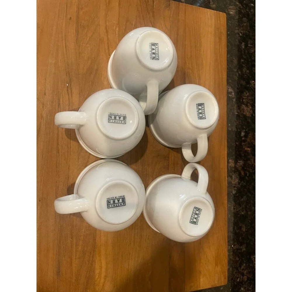 5 Pottery Barn Suppertime Du Jour coffee Mugs